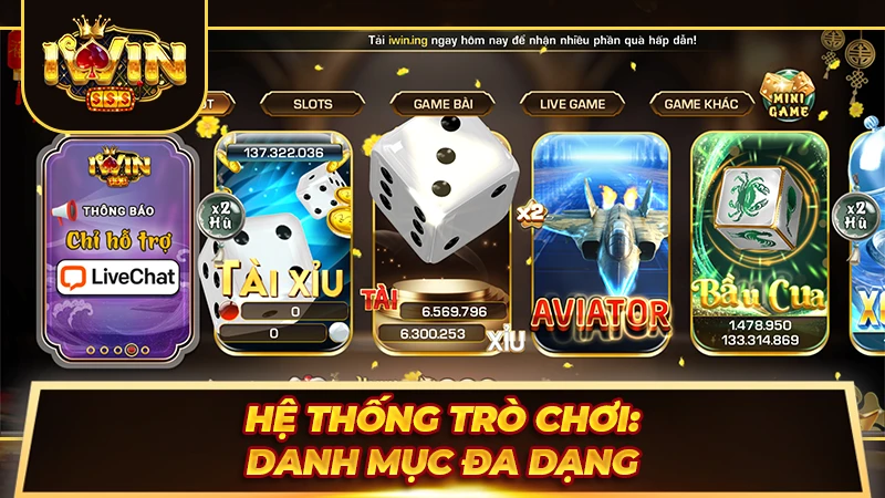 Hệ thống trò chơi: Danh mục đa dạng